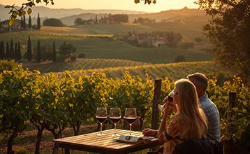 Tuscany countryside vineyards